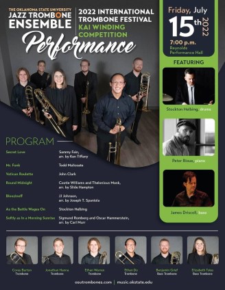 OSU Jazz Trombone Ensemble Performs Spaniola’s Arrangment of BLOOZINEFF at ITF